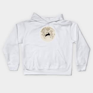 Rabbit on Moon Kids Hoodie